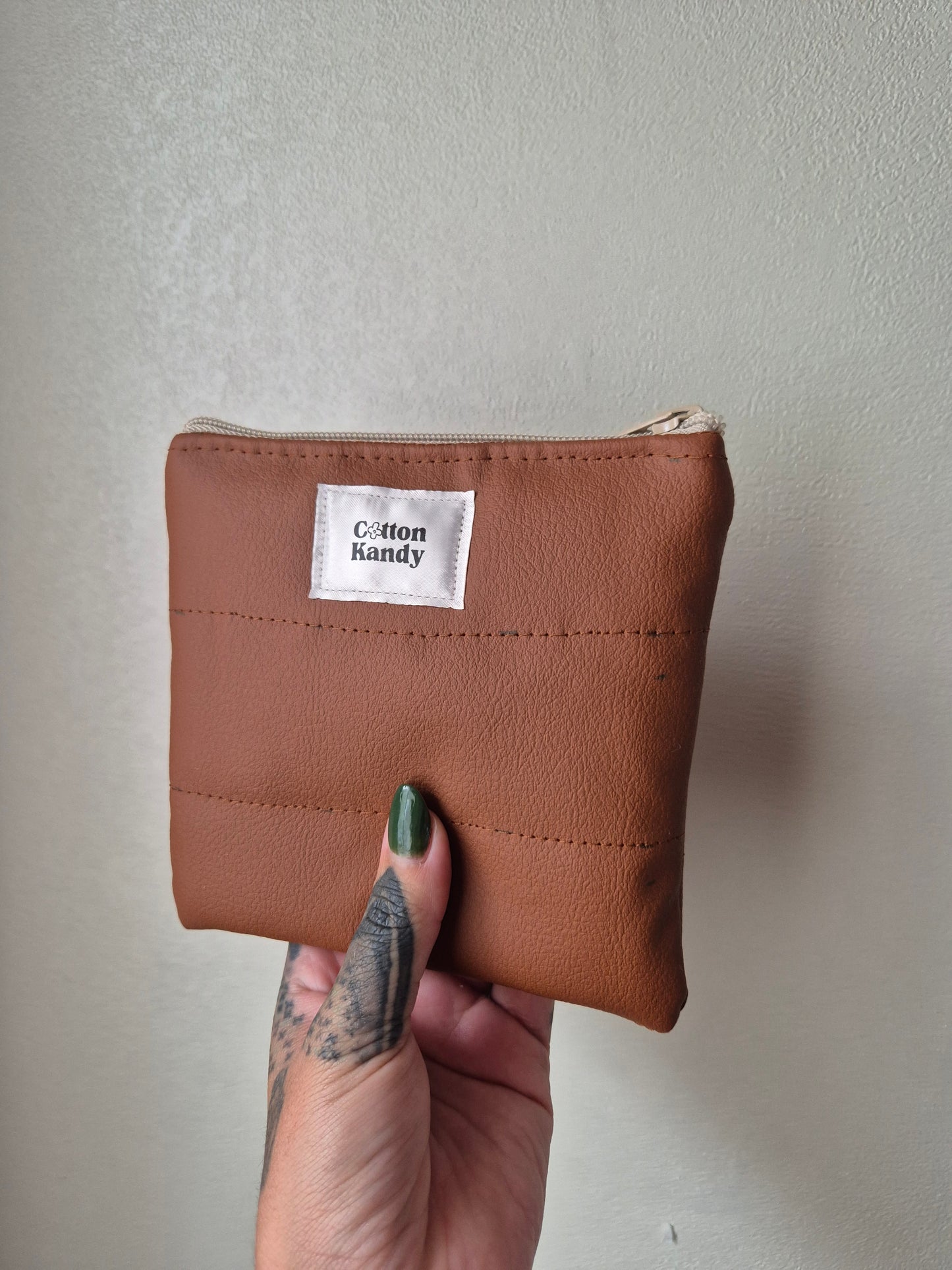 Tan zipper pocket