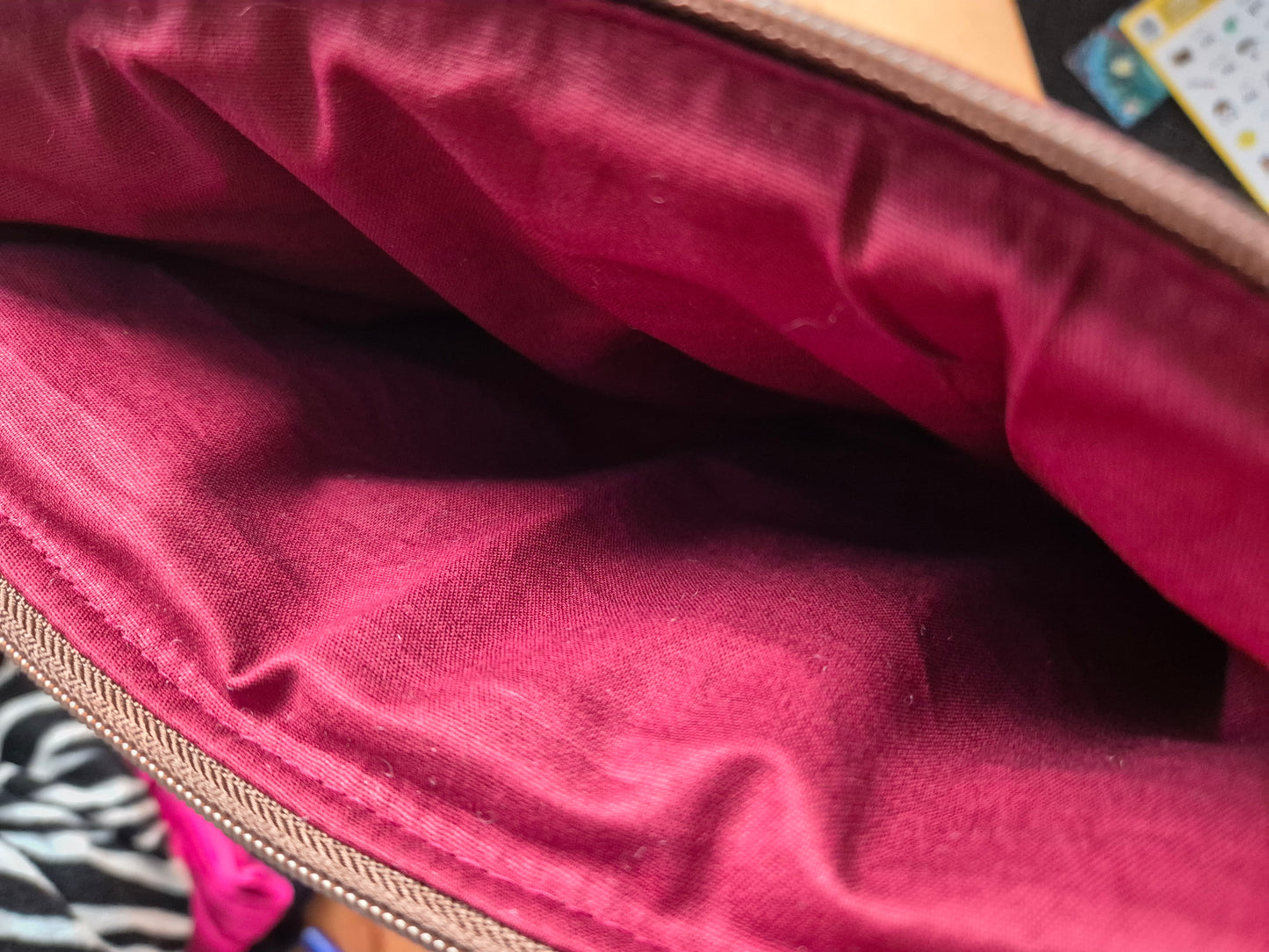 Burgundy toiletry bag