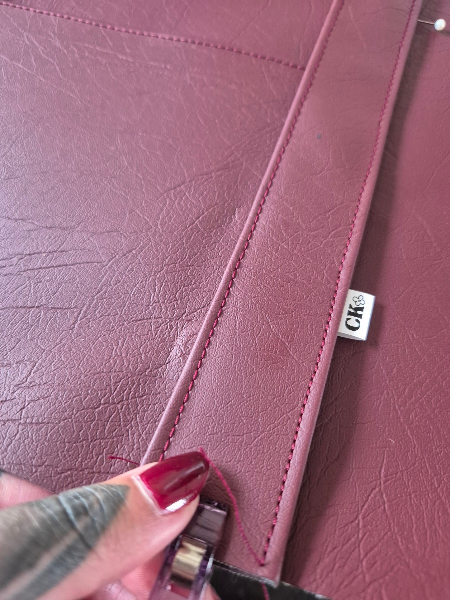 Burgundy Jessica tote ( Made to order )