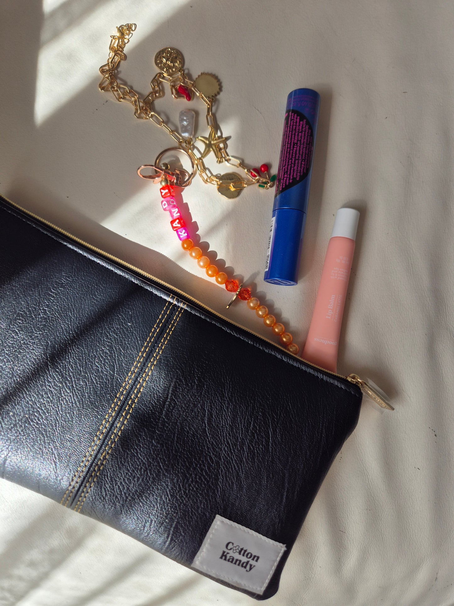 Black zipper pocket