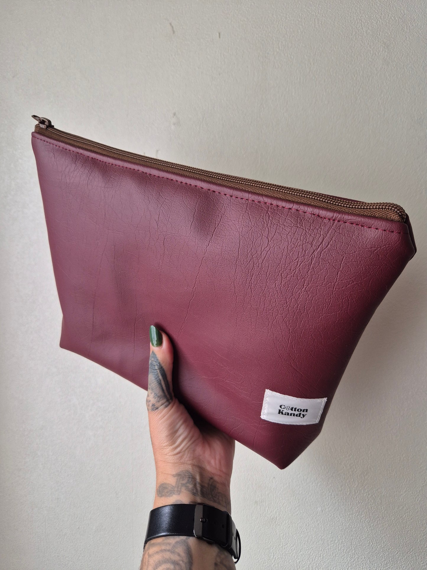 Burgundy toiletry bag