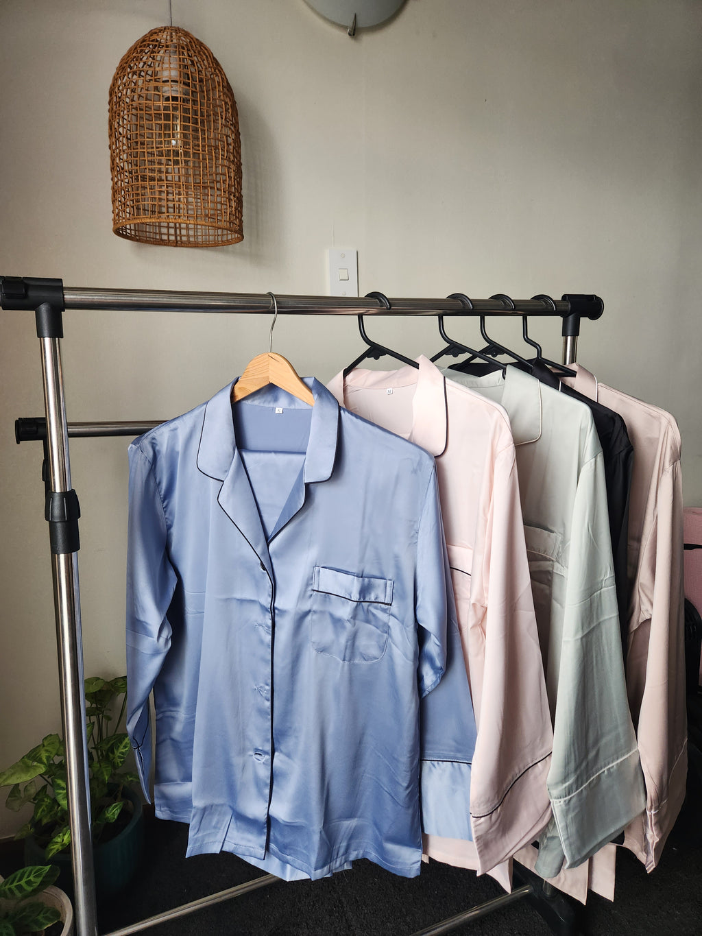 Satin long pyjama set