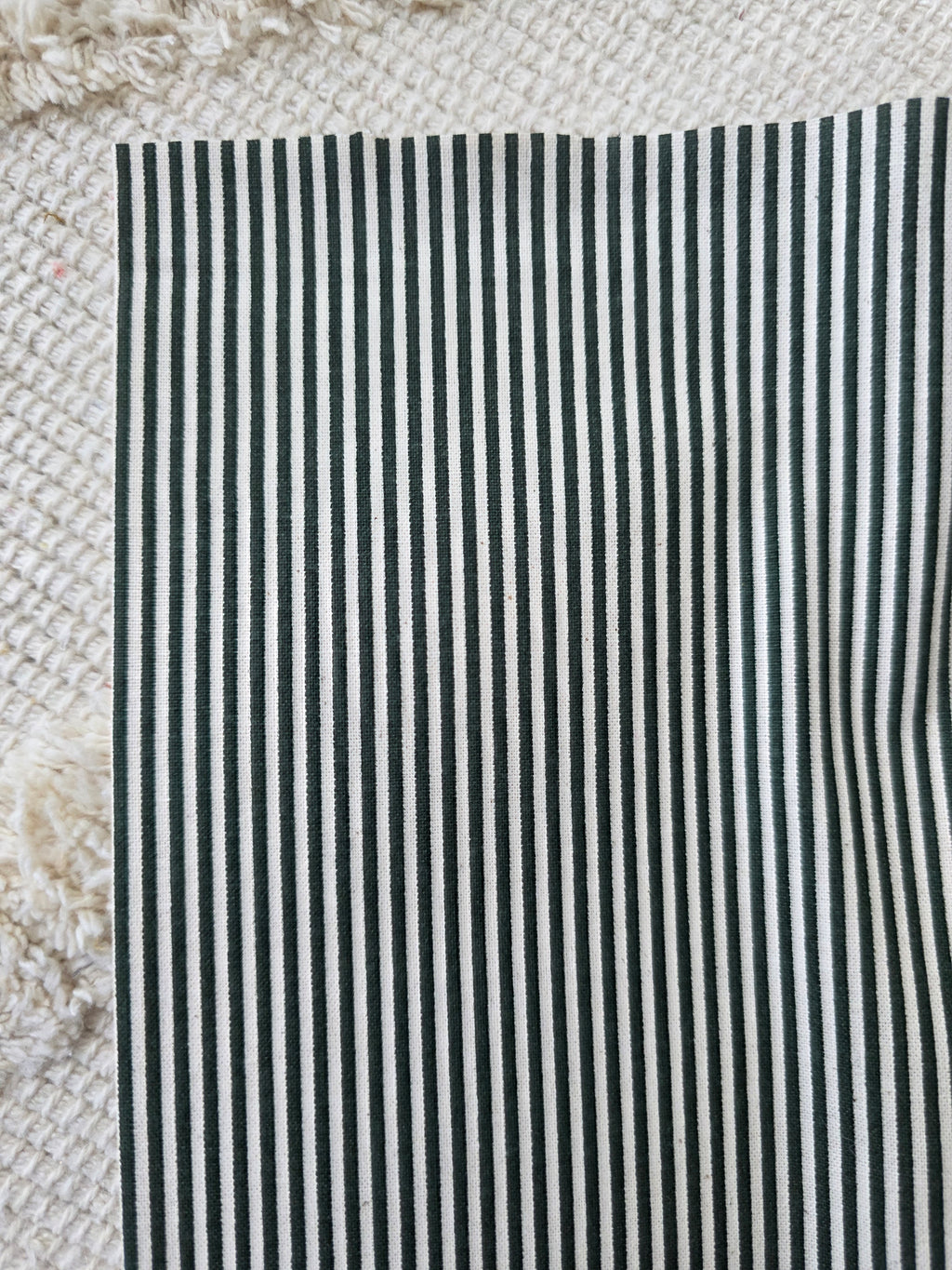 Striped green christmas stocking