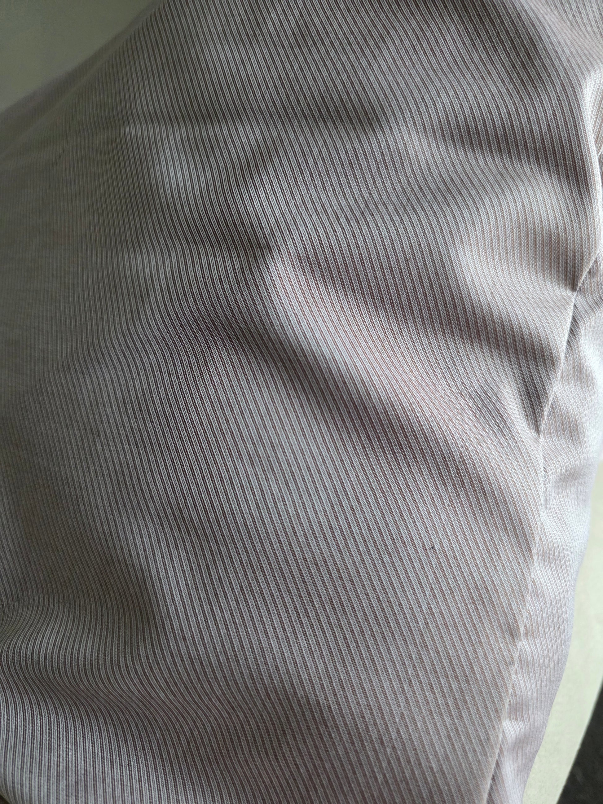 Brown pinstripe Pillowcase (single)