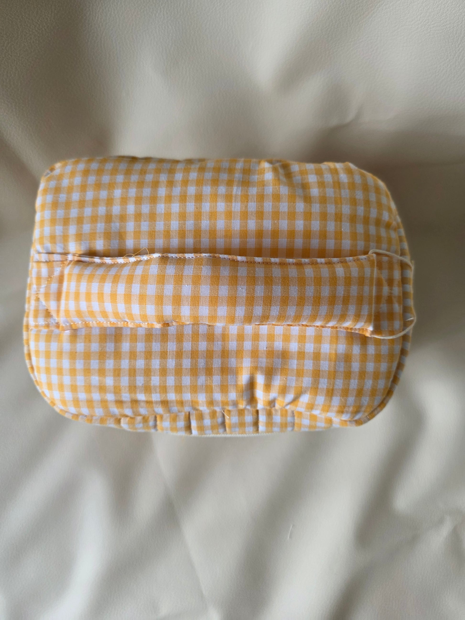 Vanity carry all - Gingham yellow