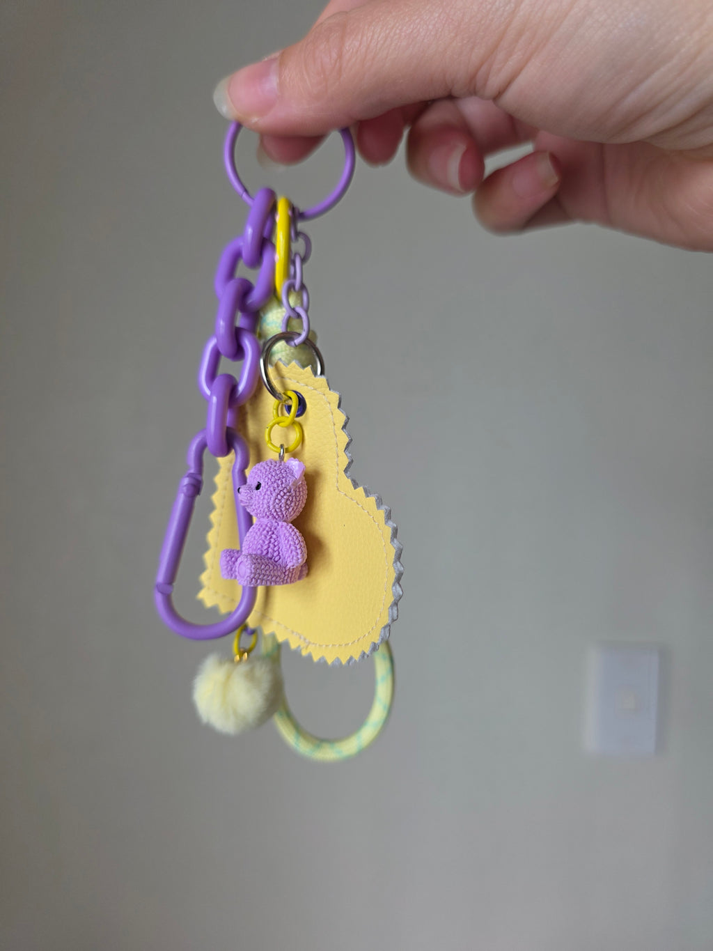 Purple & yellow charm