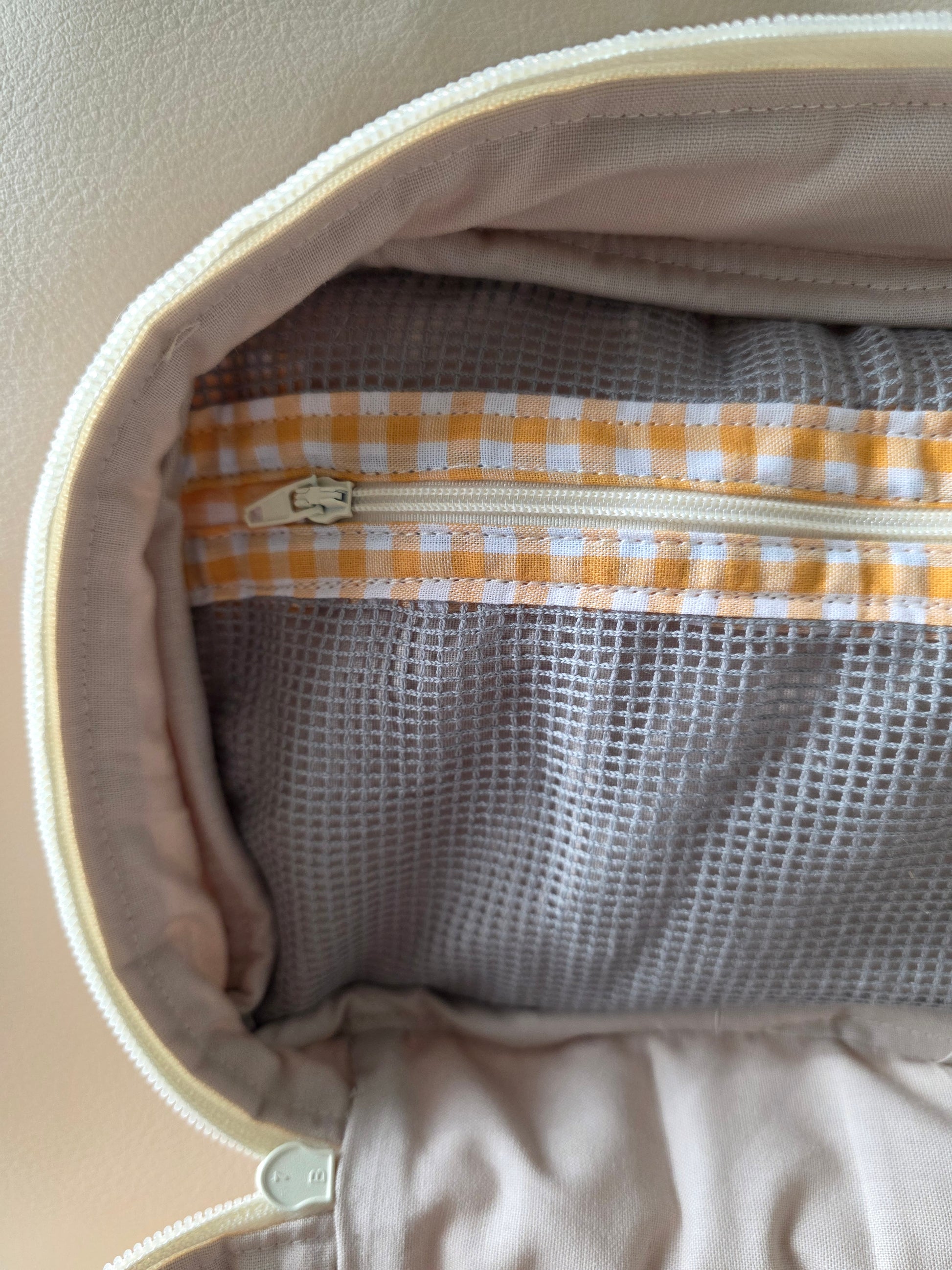 Vanity carry all - Gingham yellow