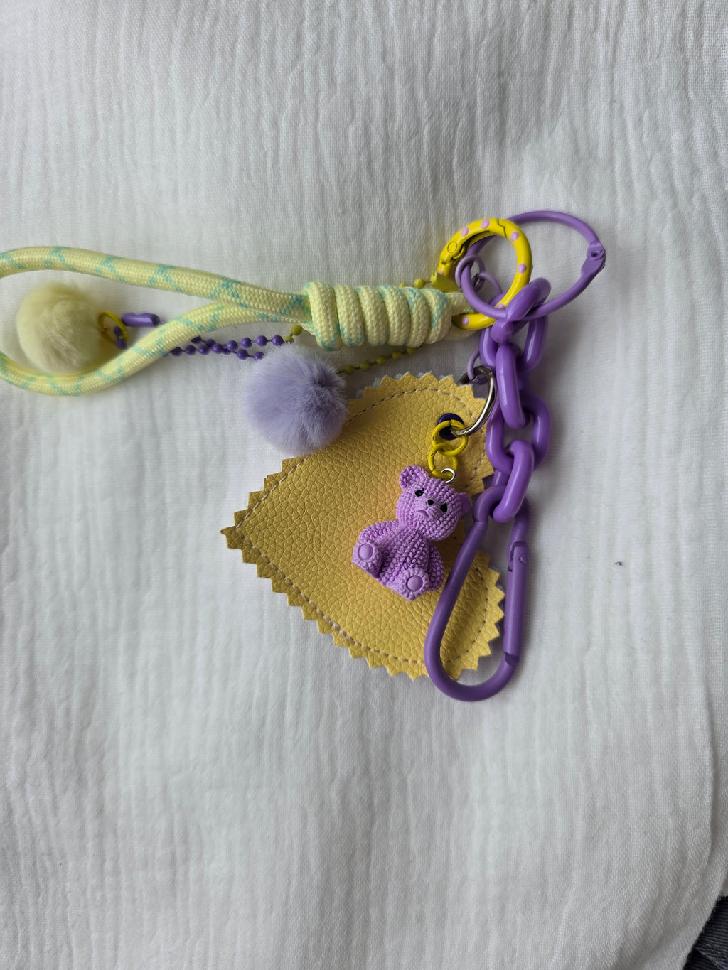 Purple & yellow charm
