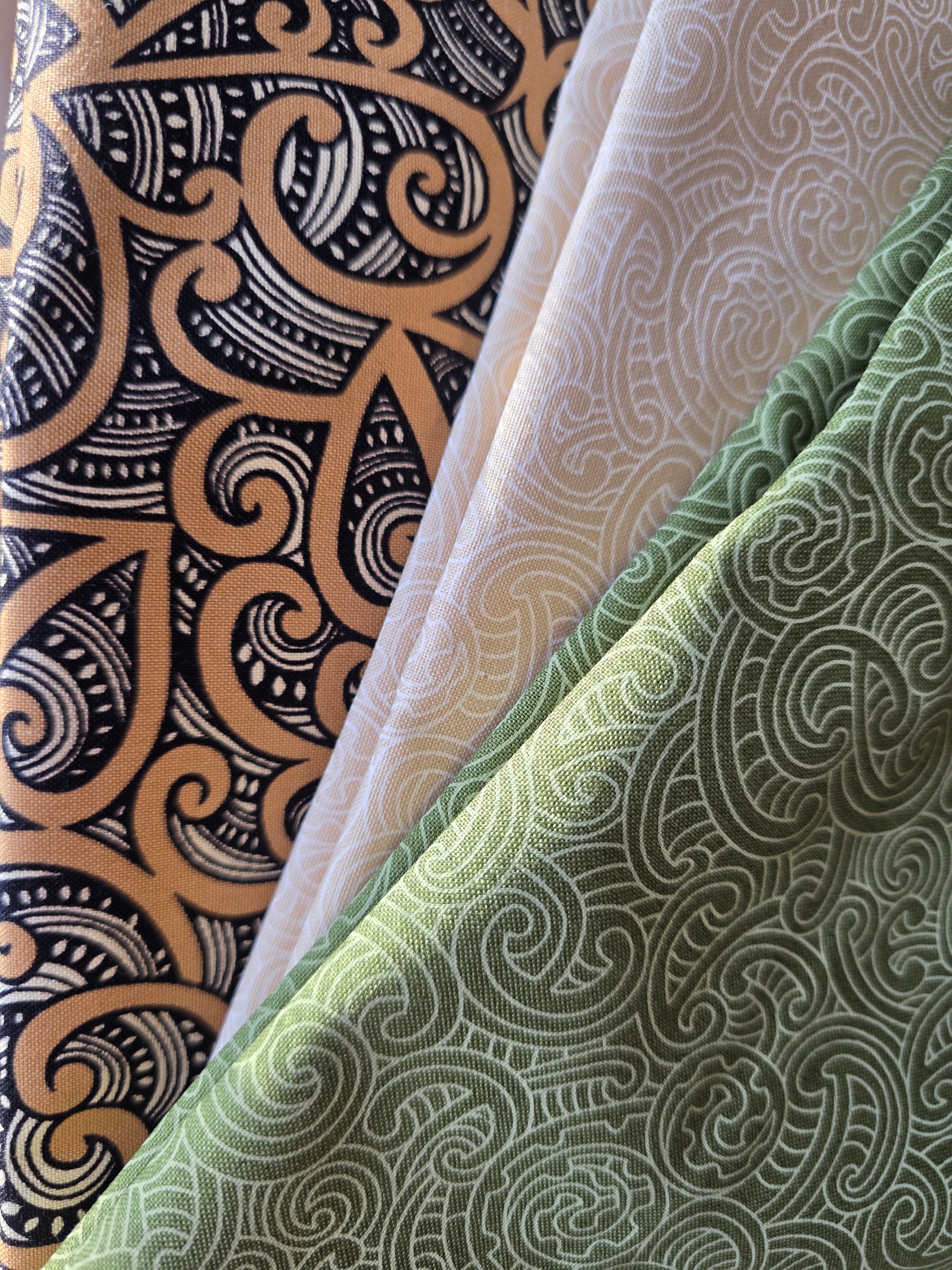 Beige koru christmas stocking