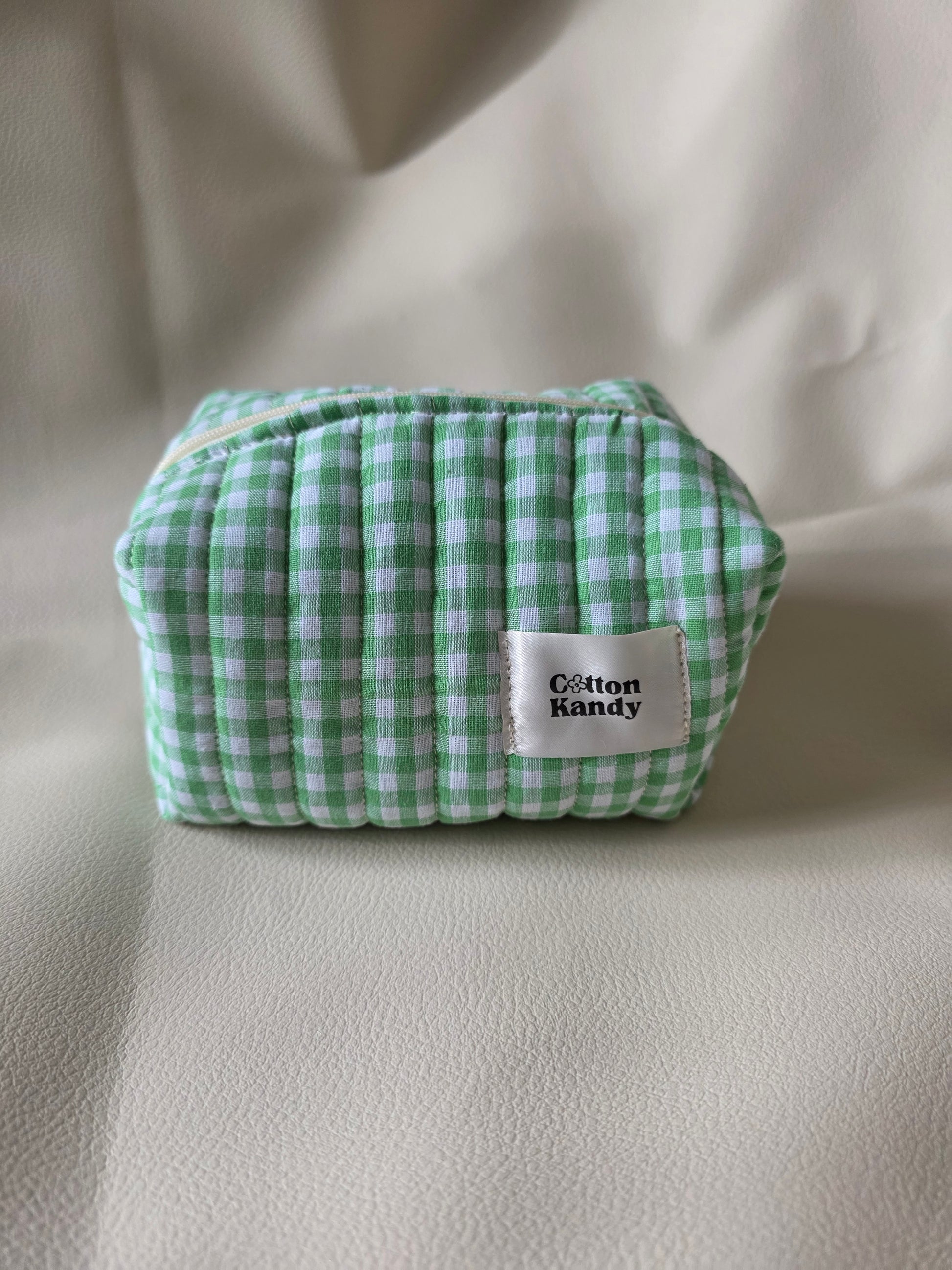 Mini carry all -gingham green