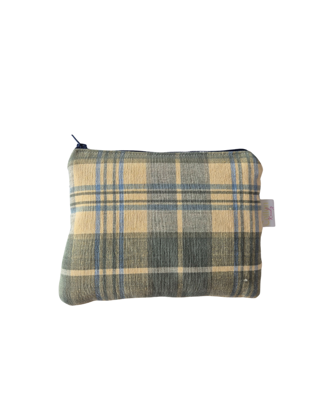 Tartan zipper pouch - old label