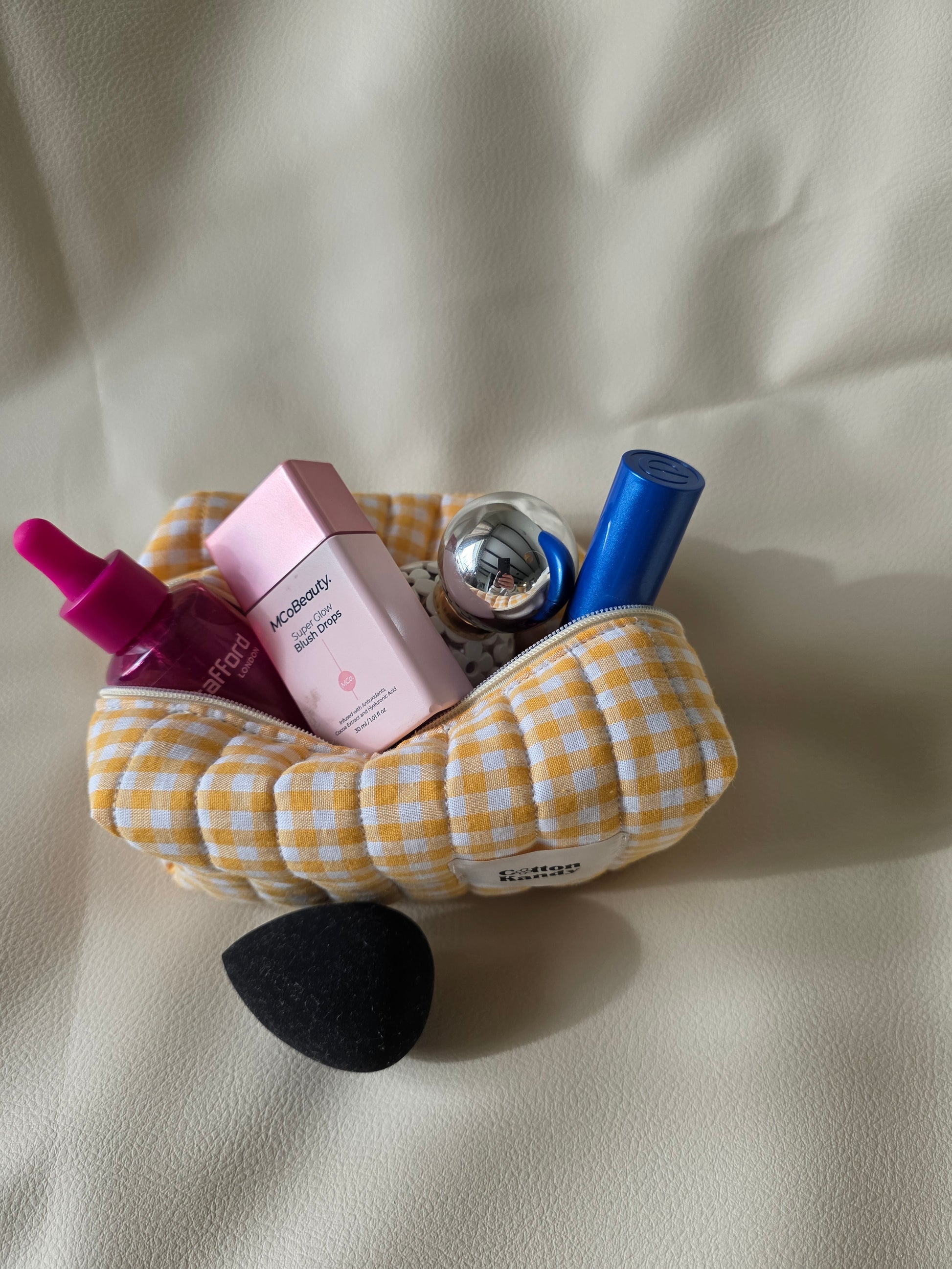 Mini carry all -gingham yellow