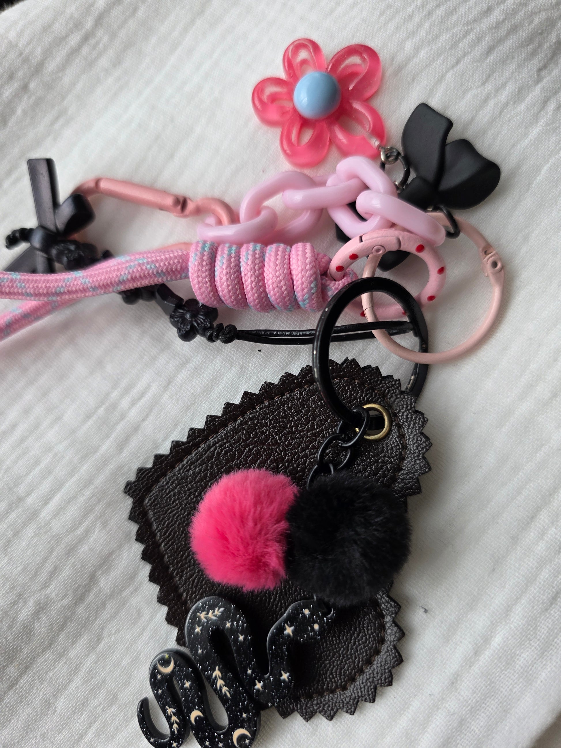 Black & pink charm