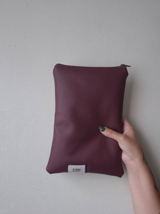 Burgundy zipper sleeve