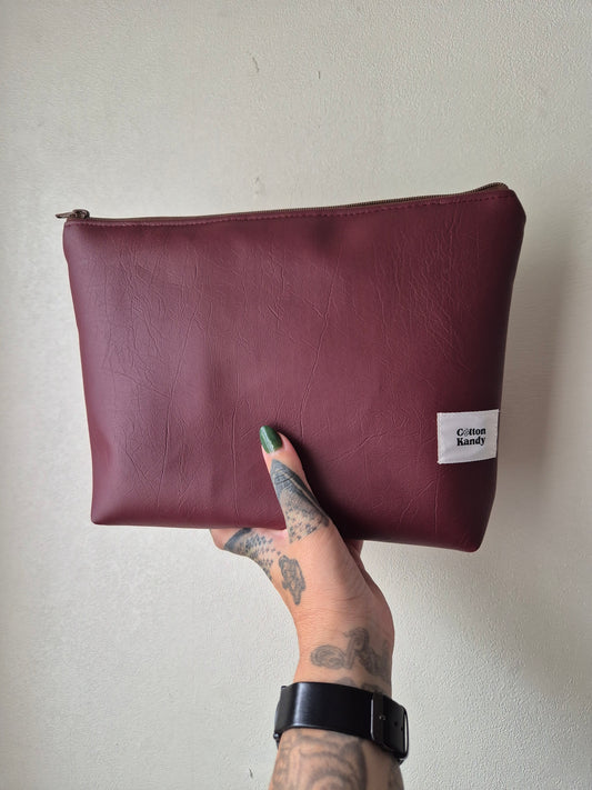 Burgundy toiletry bag