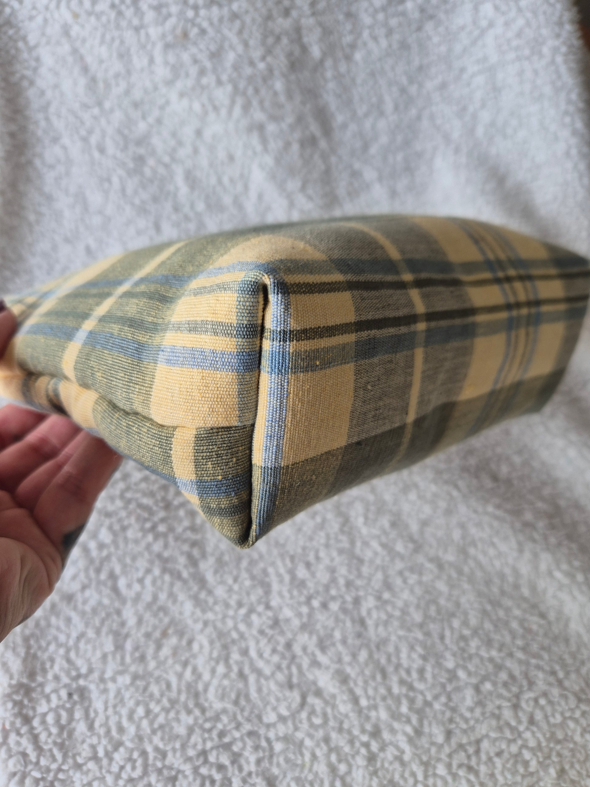 Tartan toiletry bag - old label