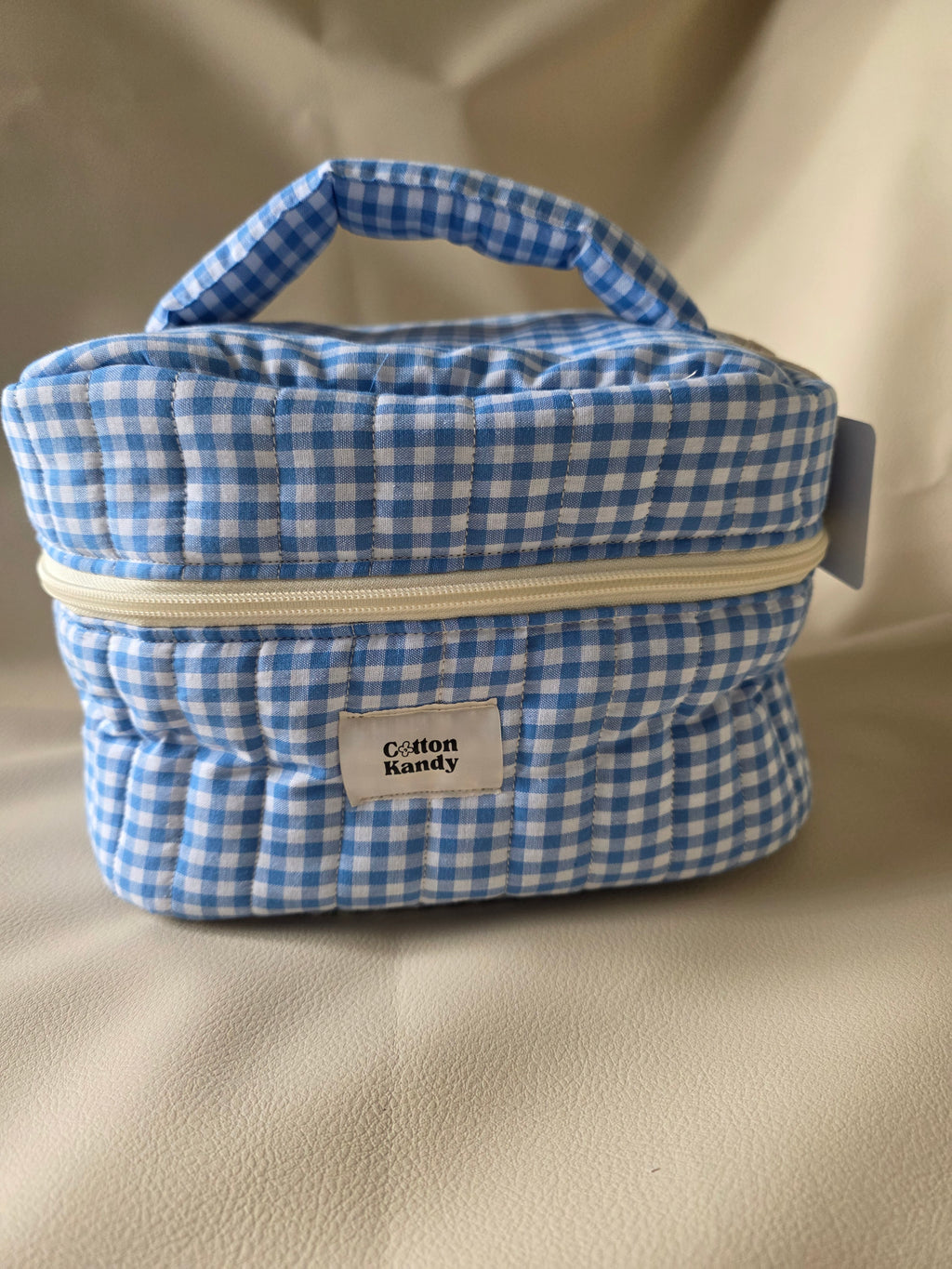 Vanity carry all - Gingham blue