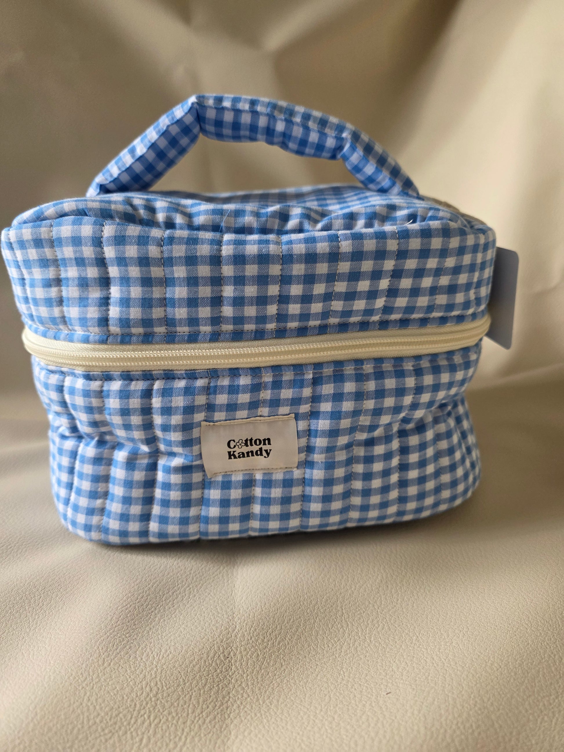 Vanity carry all - Gingham blue