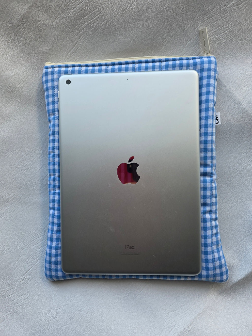 Ipad sleeve - Gingham blue