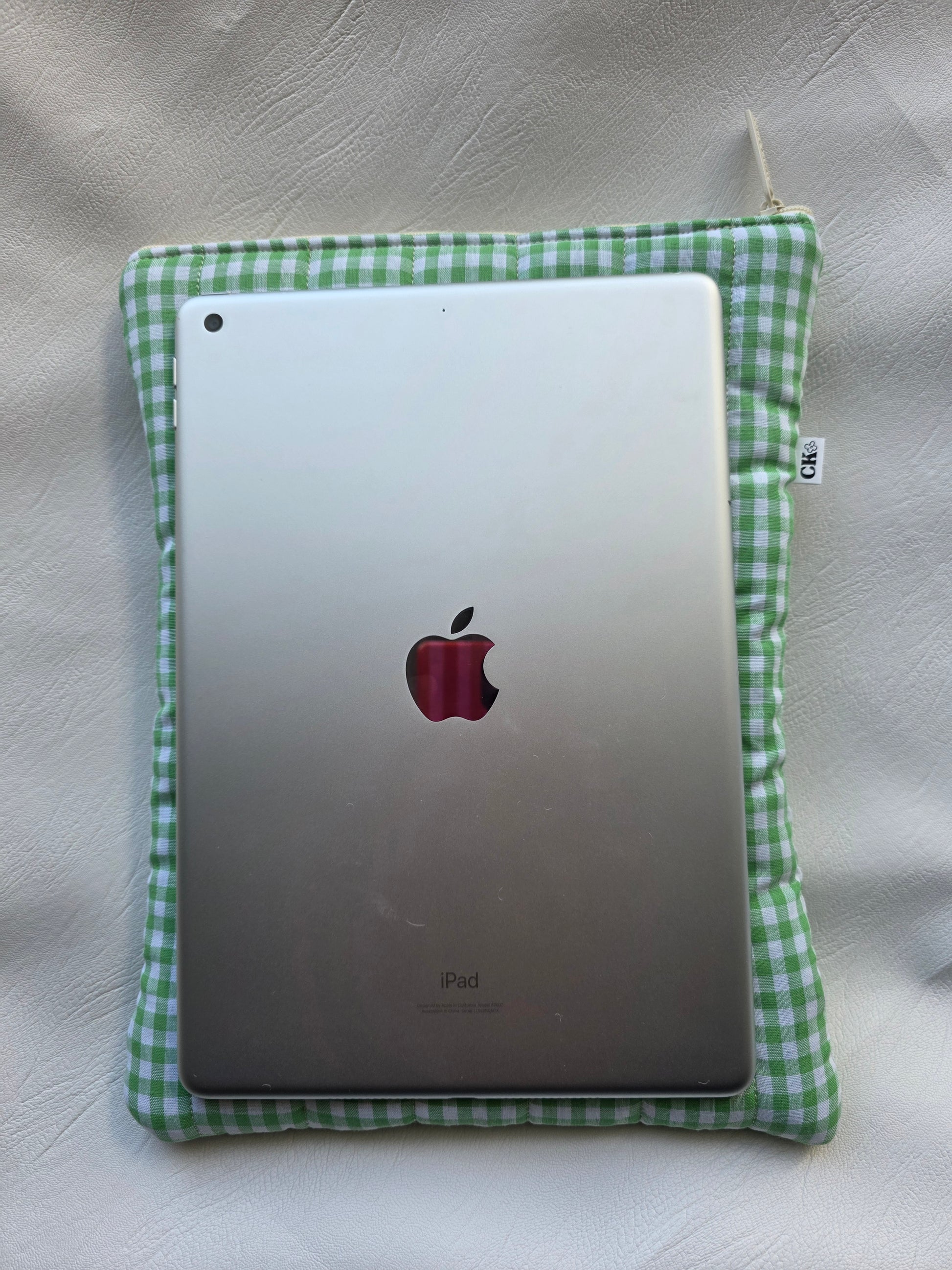 Ipad sleeve - Gingham green