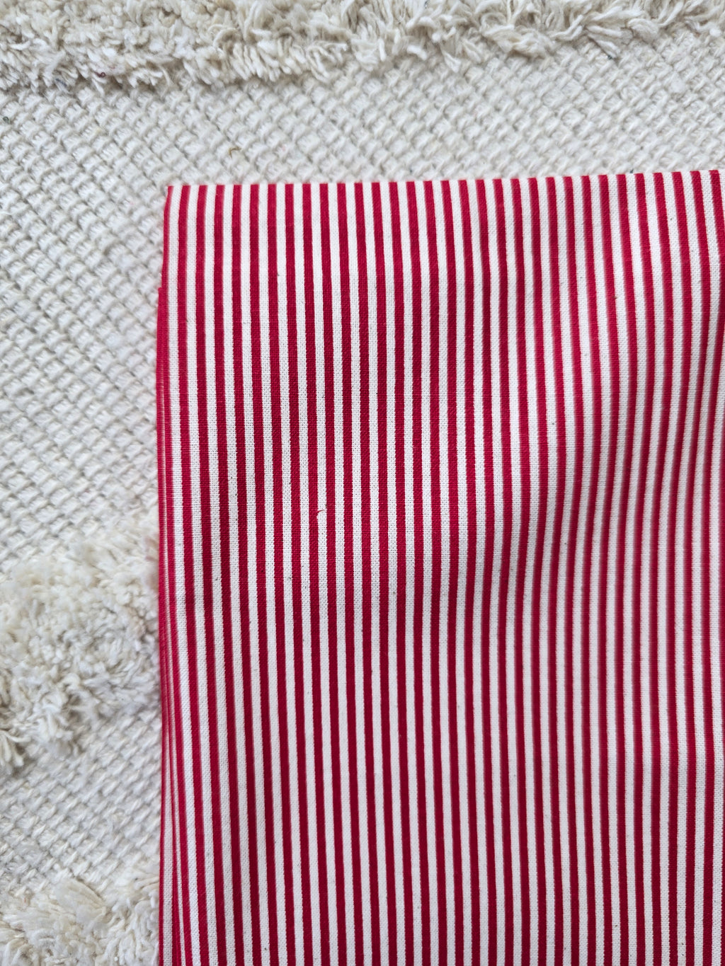 Striped red christmas stocking