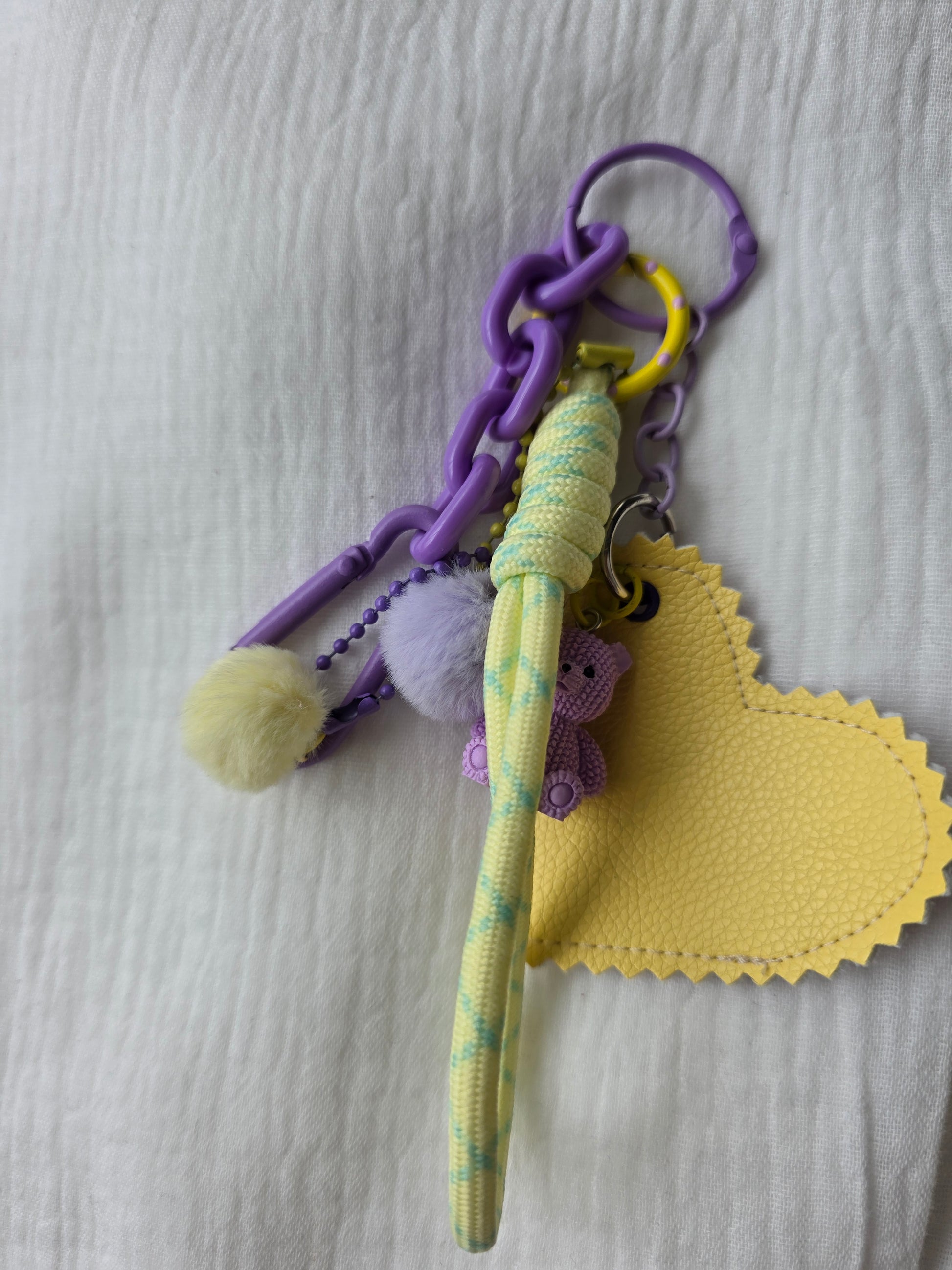Purple & yellow charm