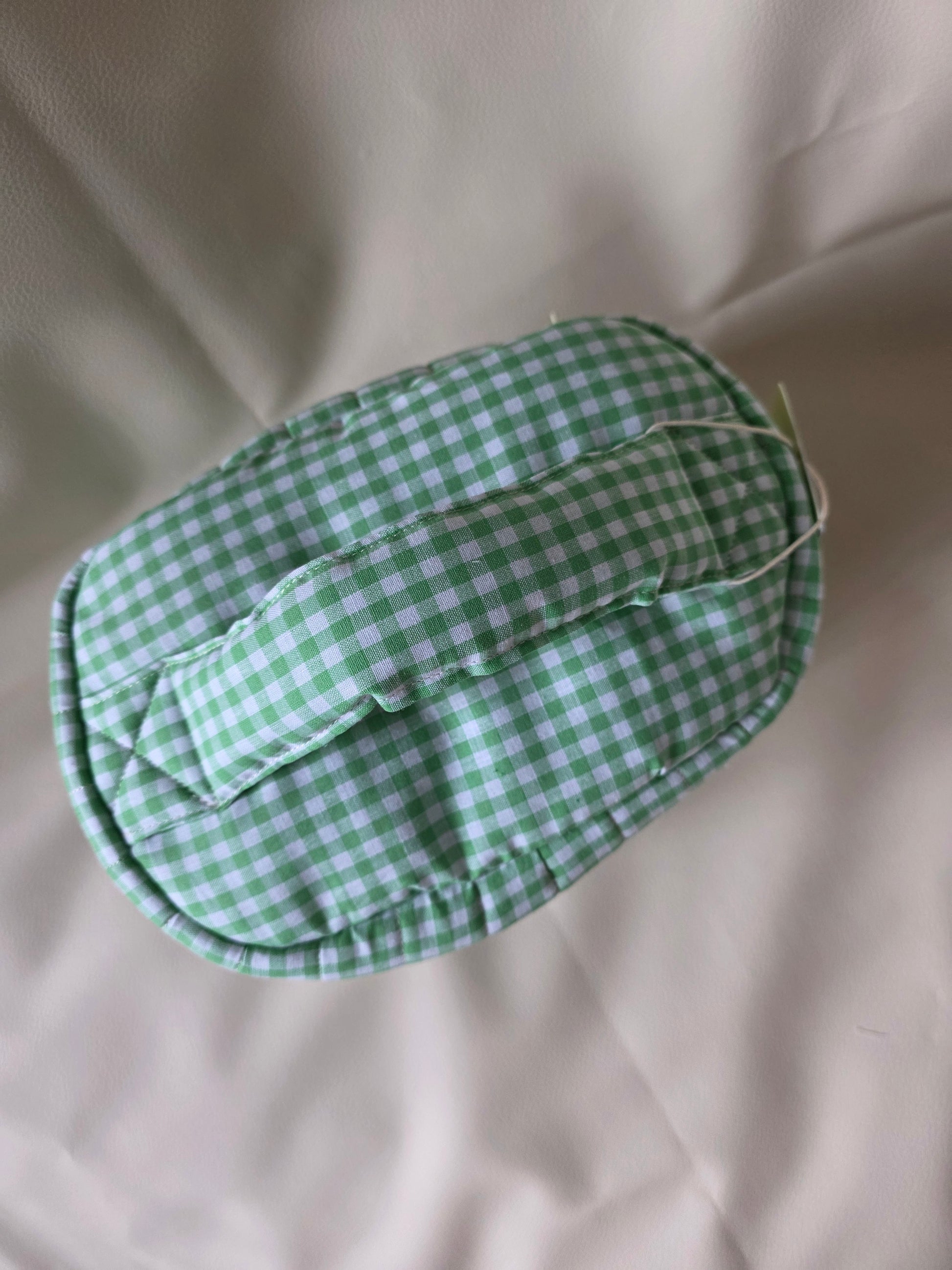 Vanity carry all - Gingham green