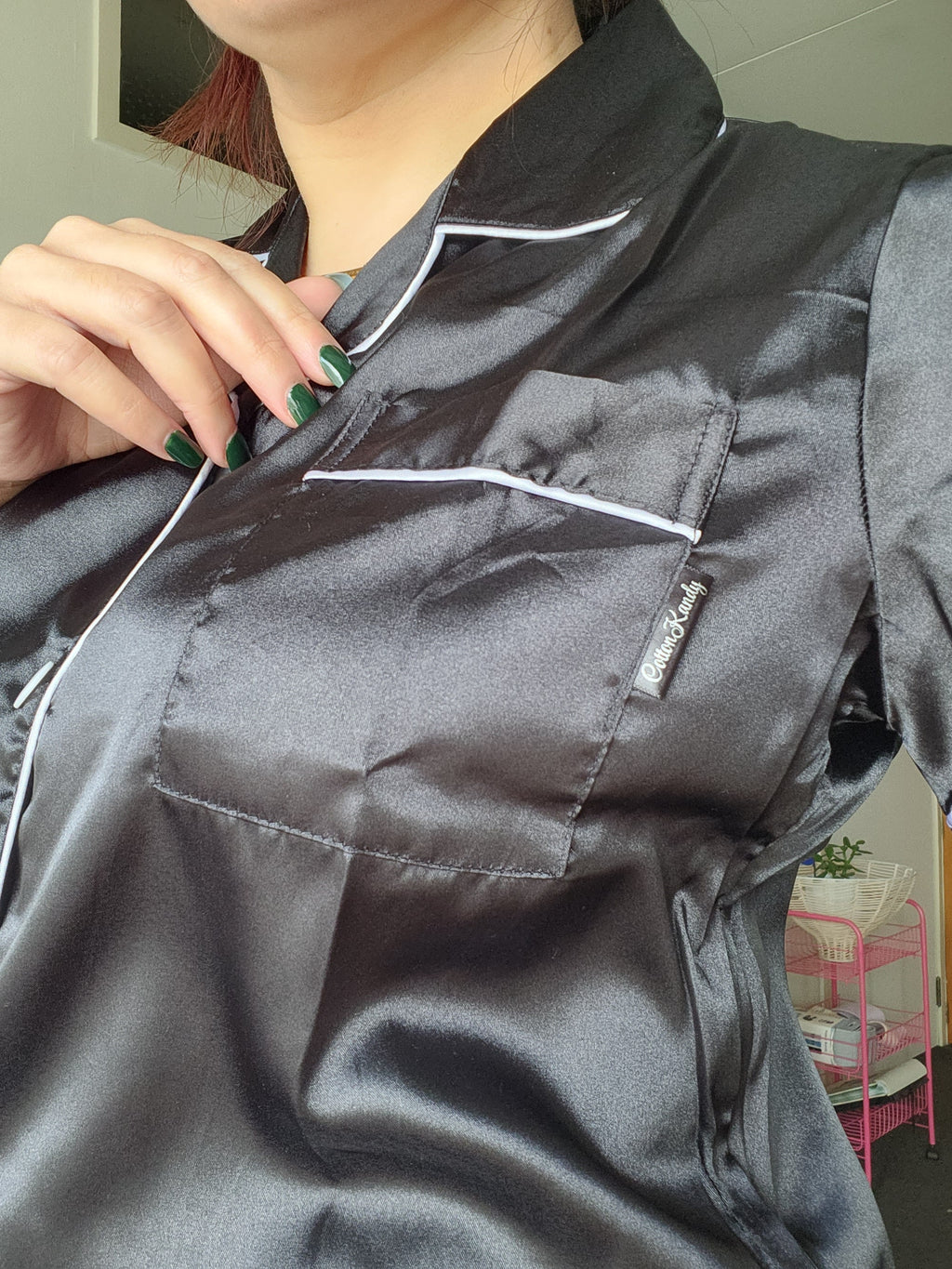 Satin long pyjama set