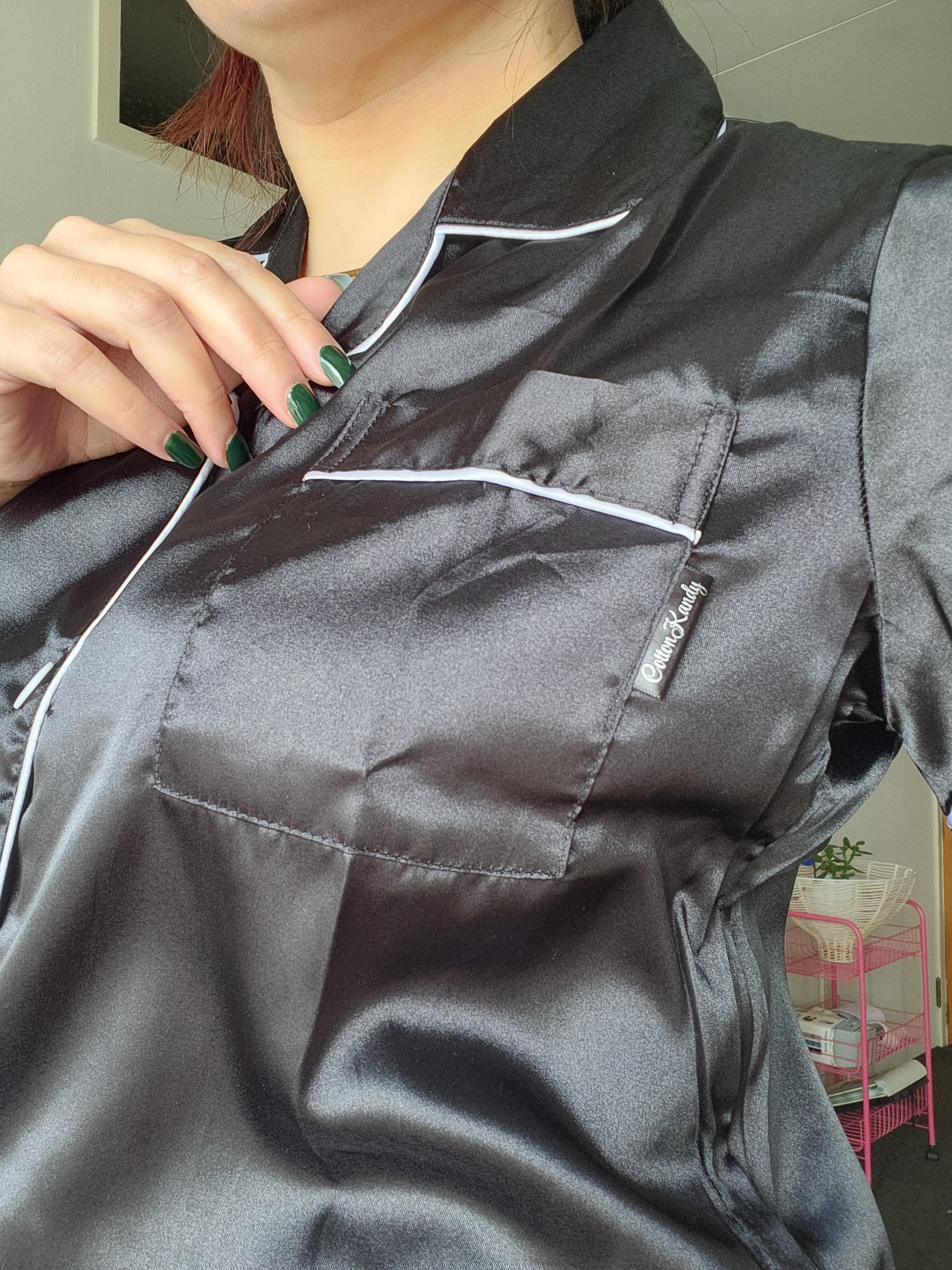 Satin long pyjama set