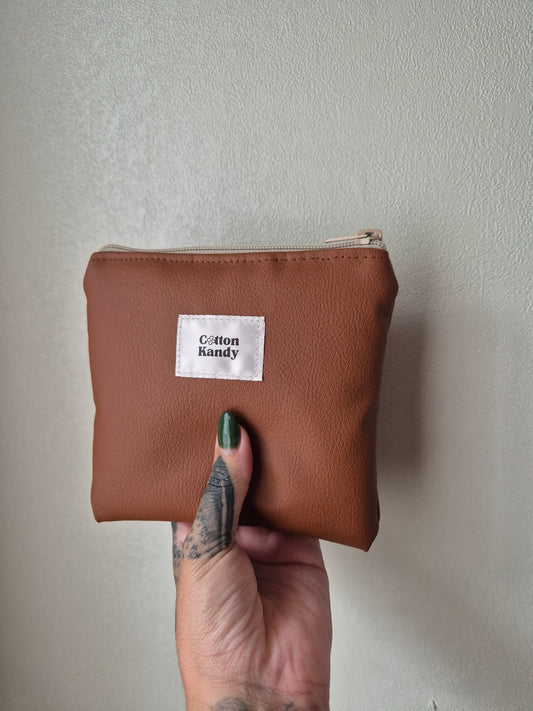Tan zipper pocket