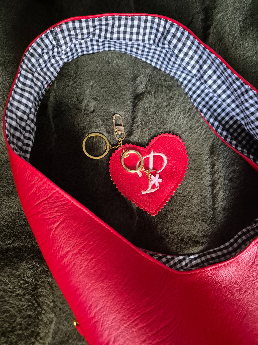Custom initial bag charm