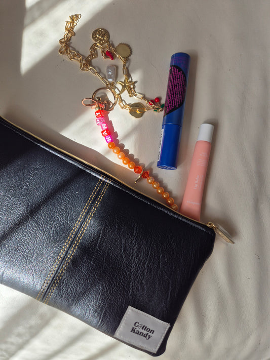 Black zipper pocket