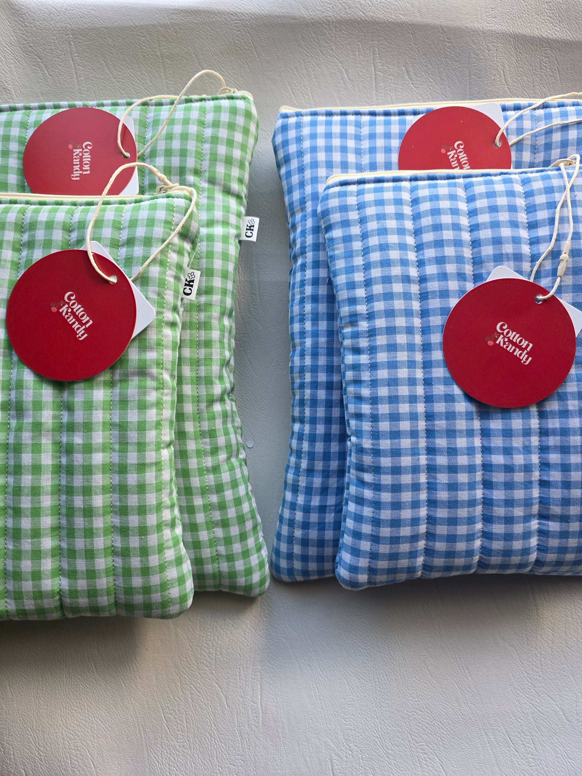 Ipad sleeve - Gingham green