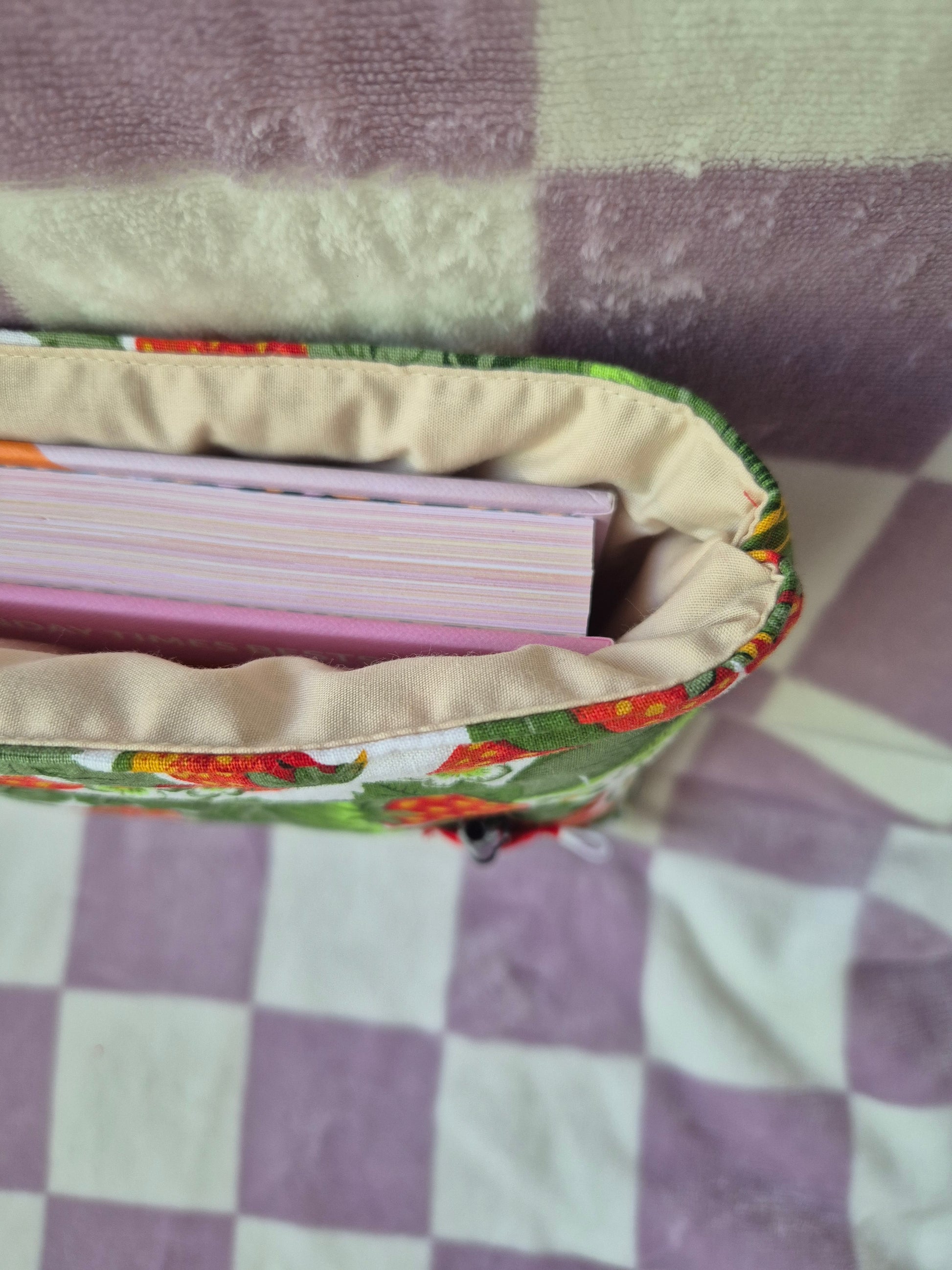 Strawberry book sleeve - old label