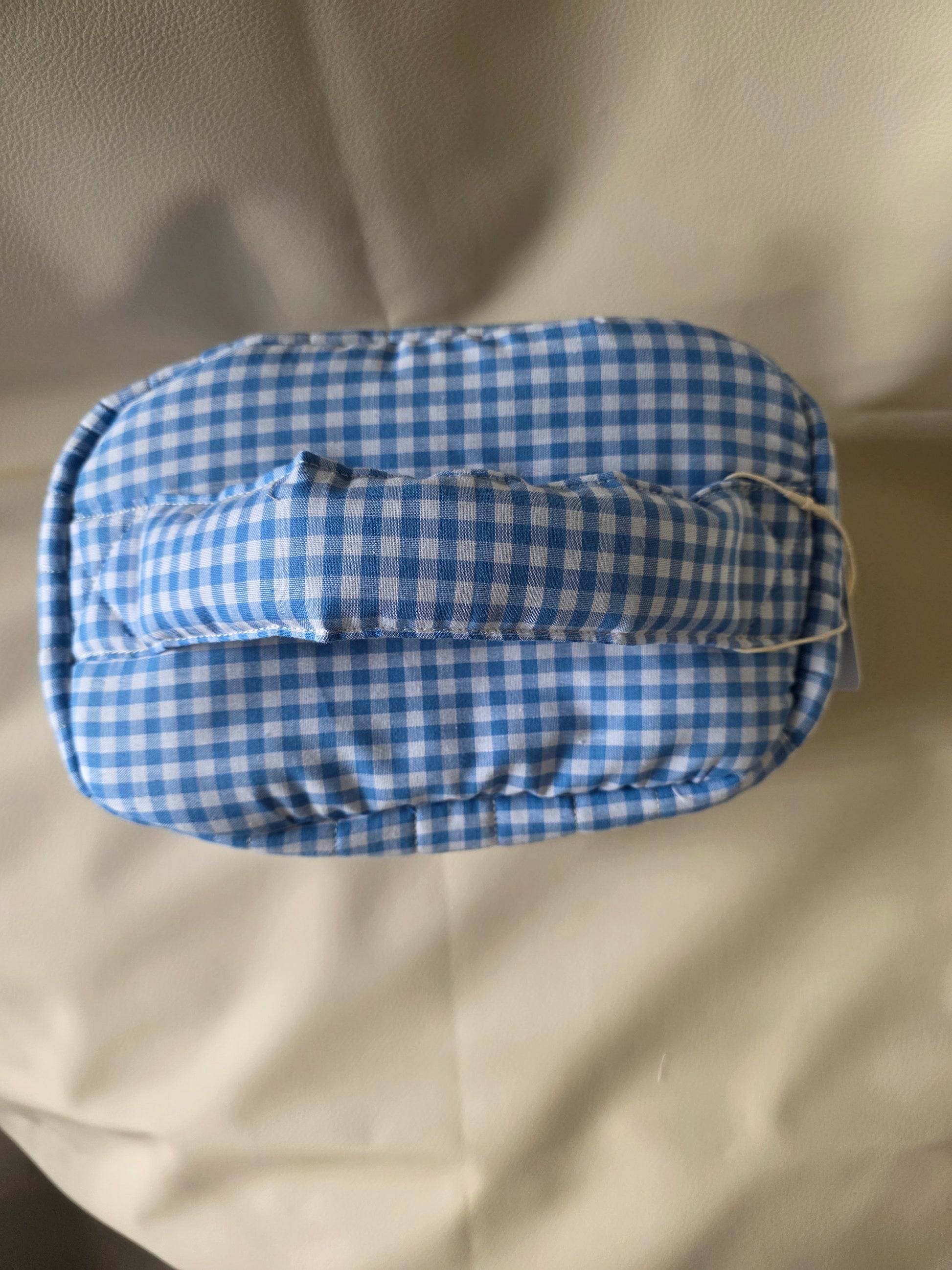 Vanity carry all - Gingham blue