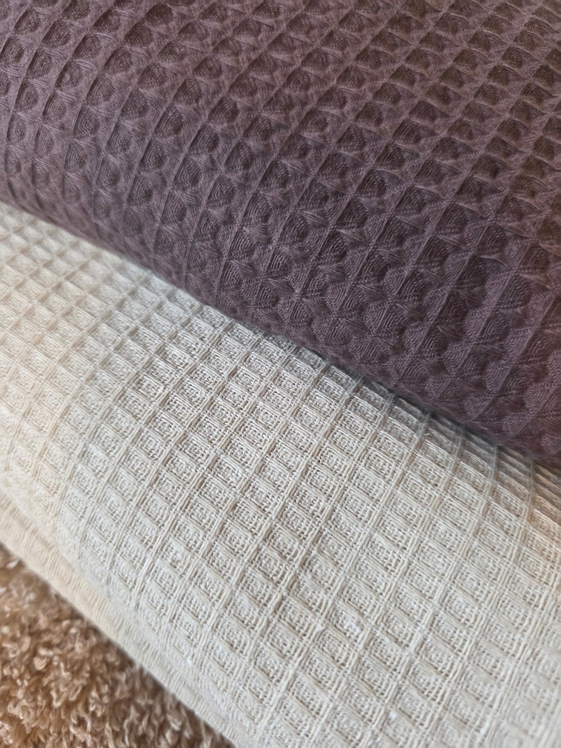 Beige koru christmas stocking